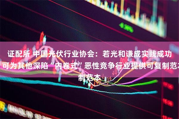 证配所 中国光伏行业协会：若光和谦成实践成功，可为其他深陷“内卷式”恶性竞争行业提供可复制范本